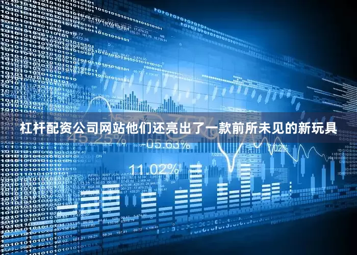 杠杆配资公司网站他们还亮出了一款前所未见的新玩具